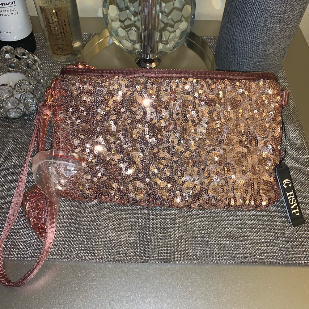 Charming Charlie RSVP sequin wristlet